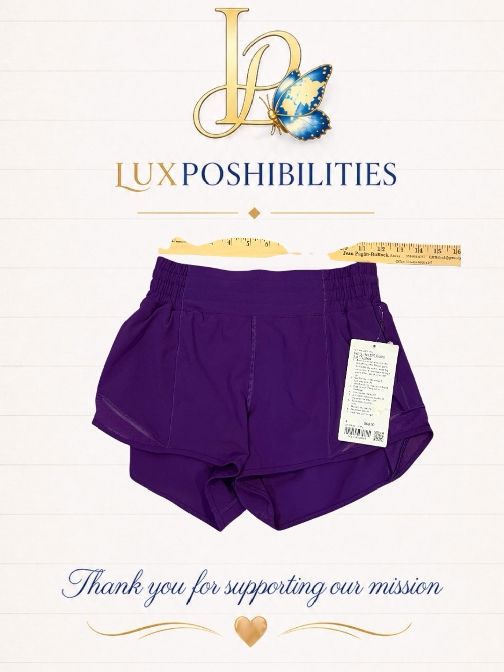 lululemon NWT size 4 Hotty hot college purple